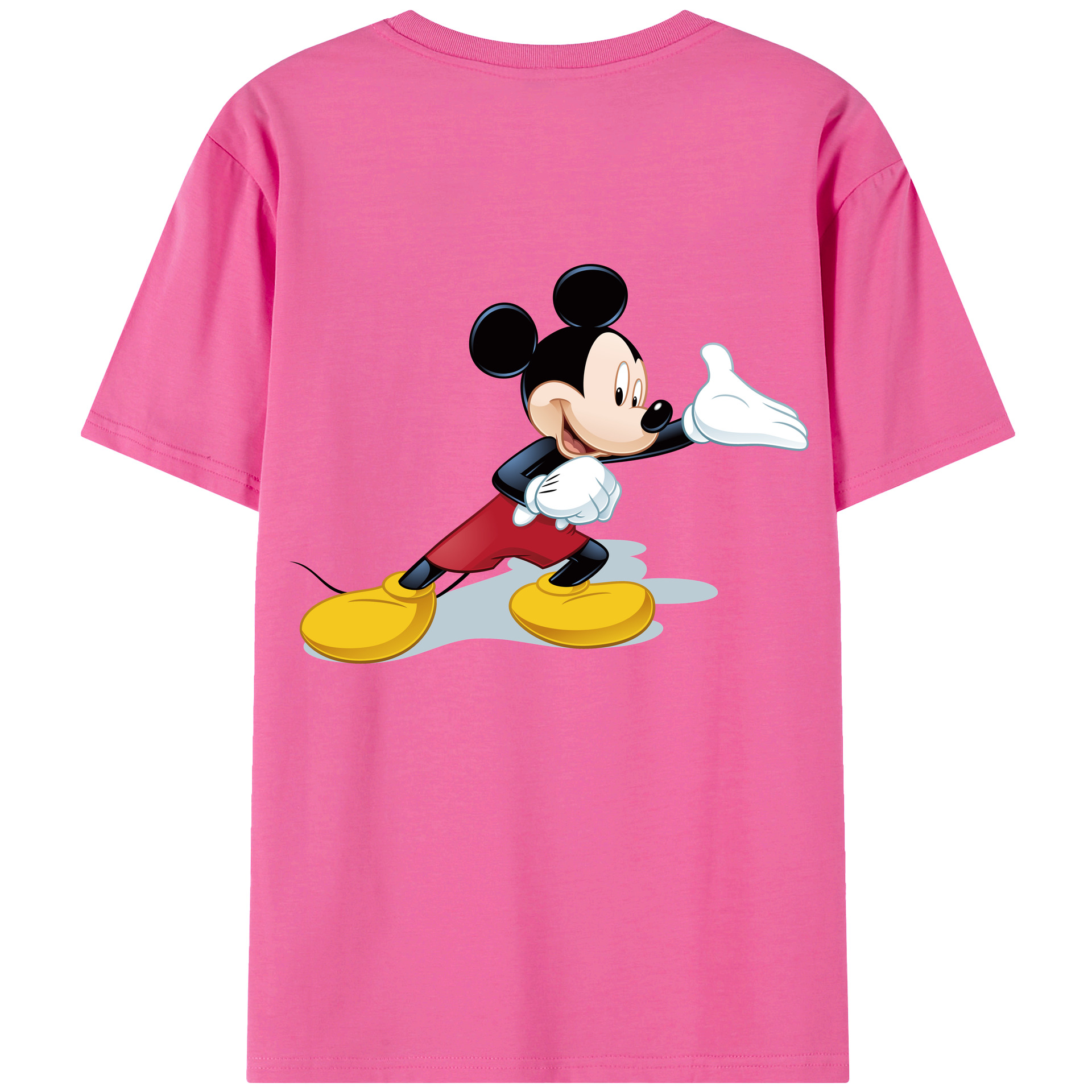 （画像用） ミッキーマウス Mickey Mouse レディース半袖Tシャツ(バックプリント)